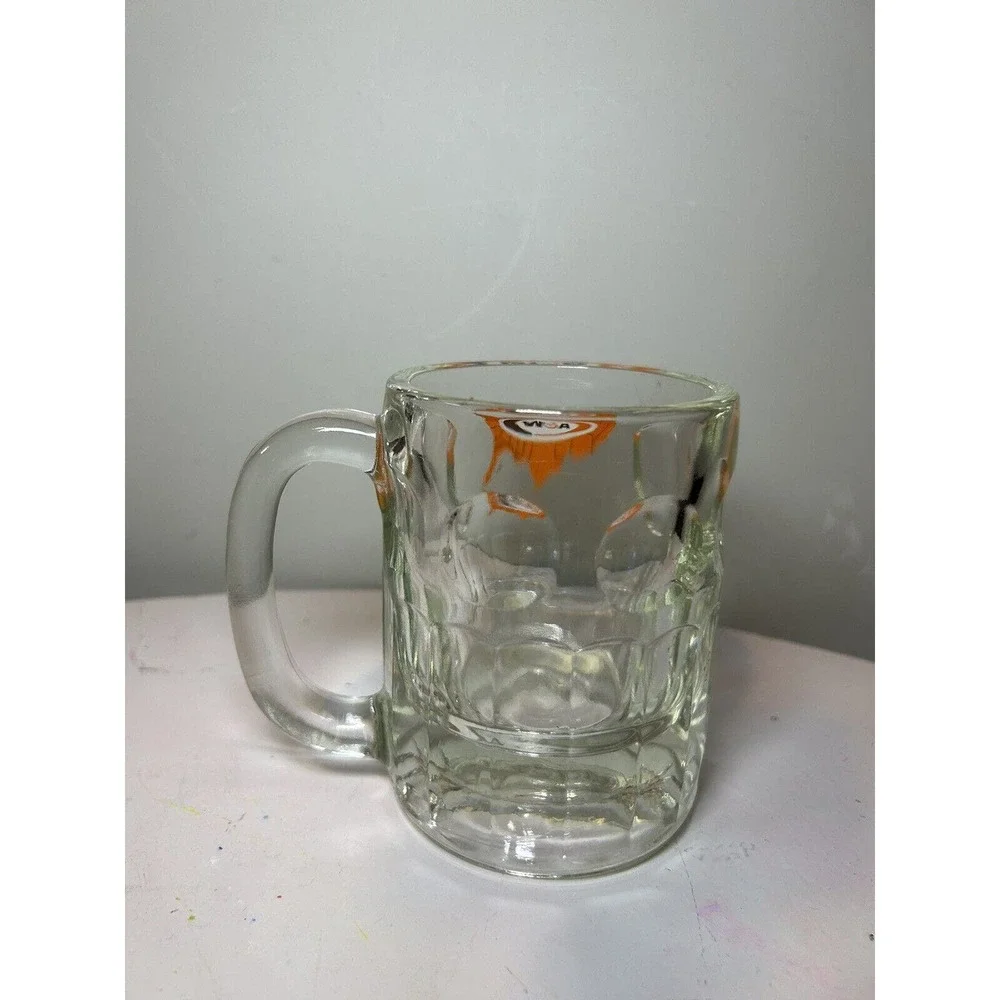 Vintage A&W Root Beer Glass Mug Dimpled 4 1/2 Tall